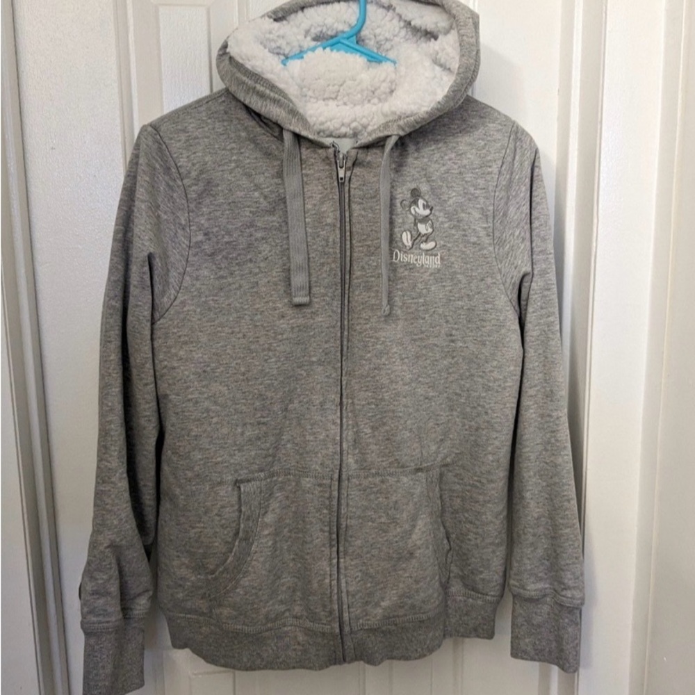 EUC Disney Store | Disneyland Mickey Mouse Fleece Lined Zip Hoodie | sz M